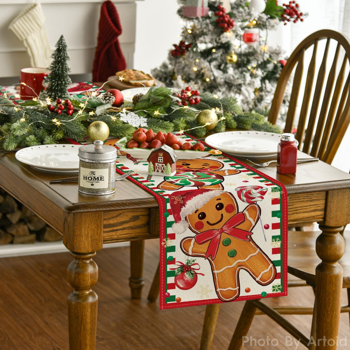 Artoid Mode bright colorful decor enhances holiday dining tables for parties and everyday meals.