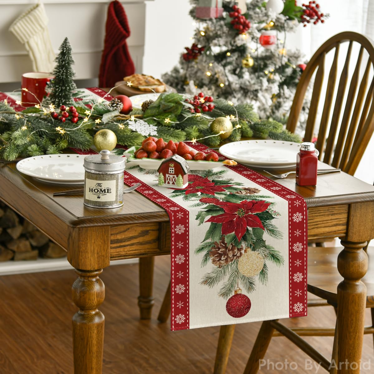 Artoid Mode bright holiday table decor elevates kitchen and dining spaces.