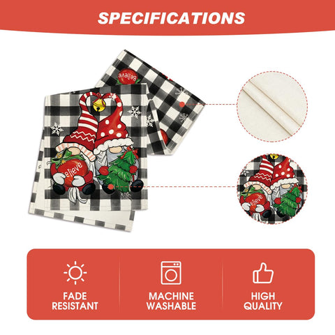 Artoid Mode buffalo plaid runner suited for tables seating six to eight people