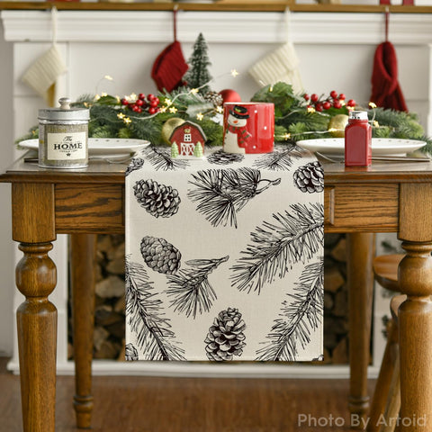 Artoid Mode christmas leaves table runner brightens seasonal gatherings