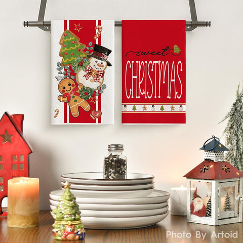 Artoid Mode christmas-pattern towel features bright motifs for quick drying and holiday cleanup.