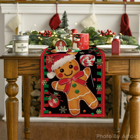 Artoid Mode Christmas table decor-ready runner enhances mood without overpowering other decorations.