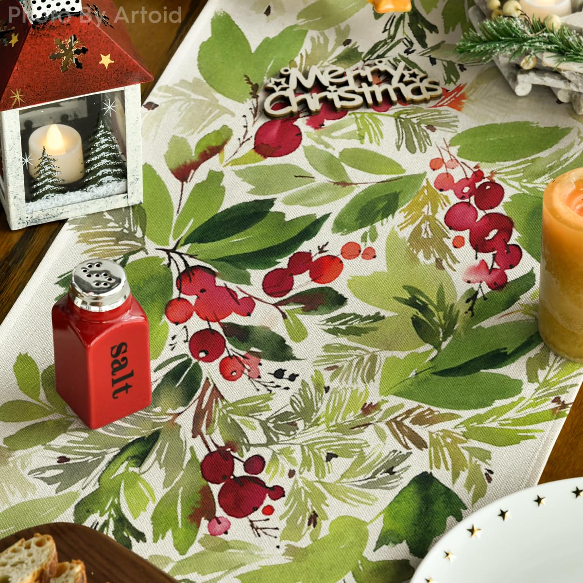 Artoid Mode 13x60 table runner fits small to medium dining setups.