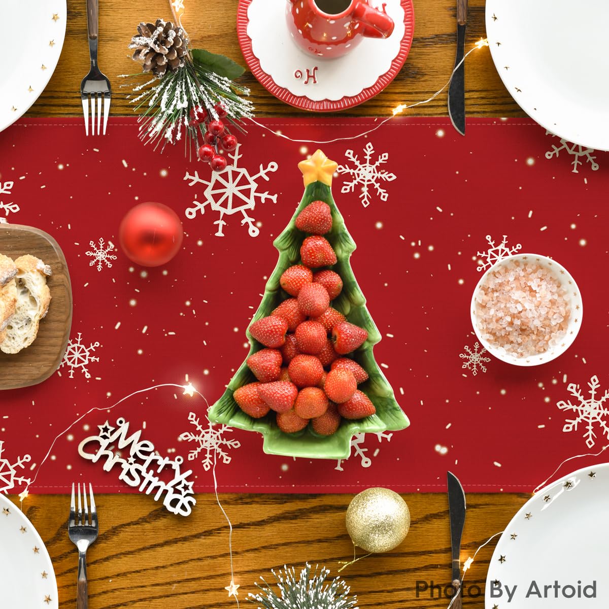 Artoid Mode colorful holiday table decor enhances kitchen styling