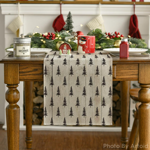 Artoid Mode colorful table runner enhances bold home decor.