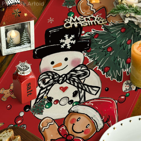 Artoid Mode detailed print design table runner adds unique charm to celebrations