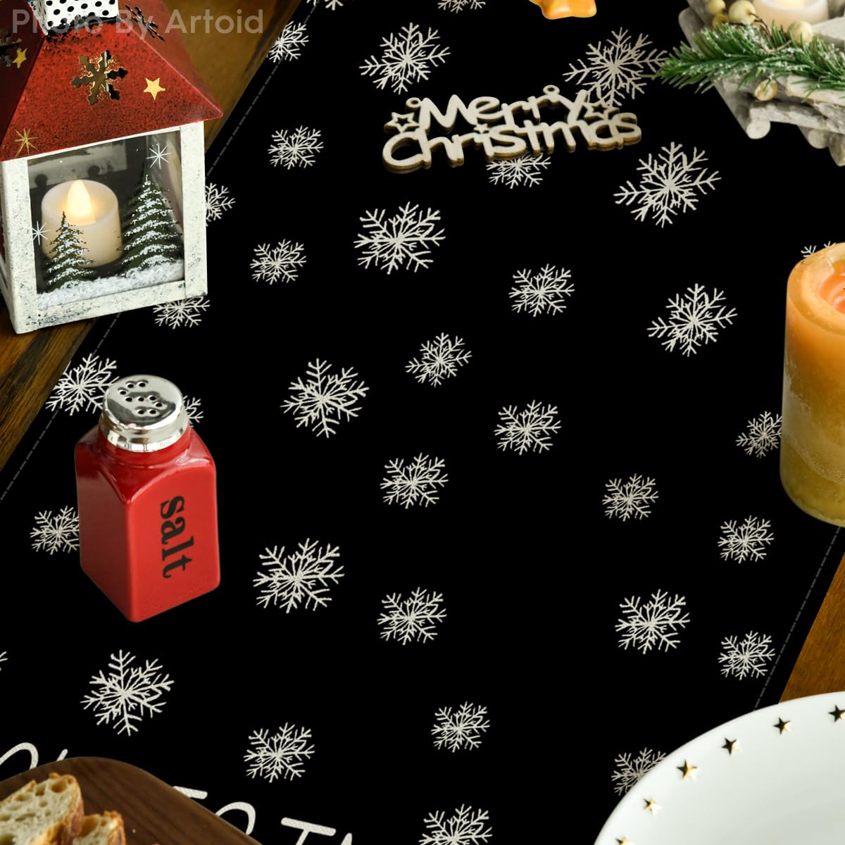 Artoid Mode runner displayed on a dining table for holiday meals.