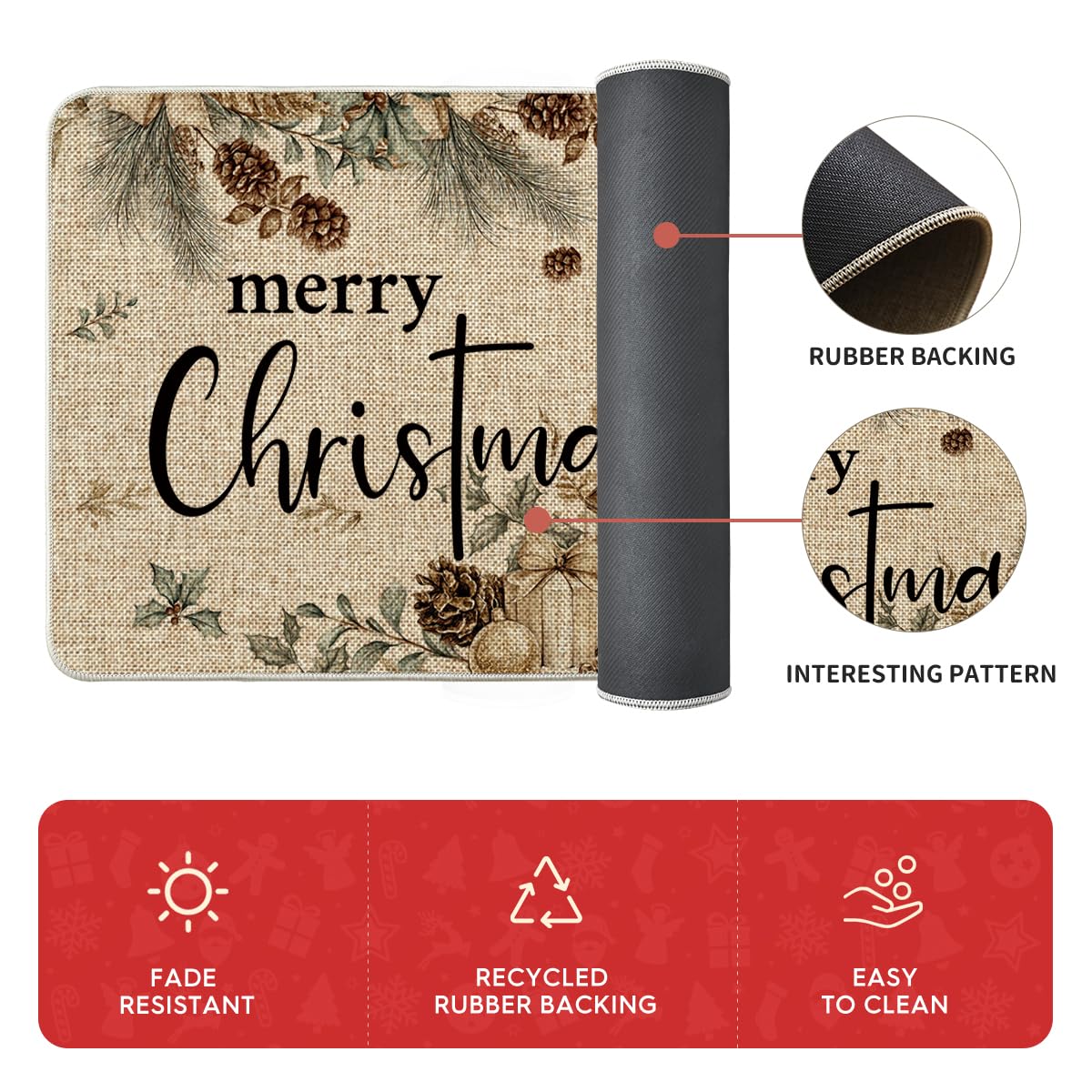 Artoid Mode durable polyester felt top mat resists stains and keeps surfaces comfortable.