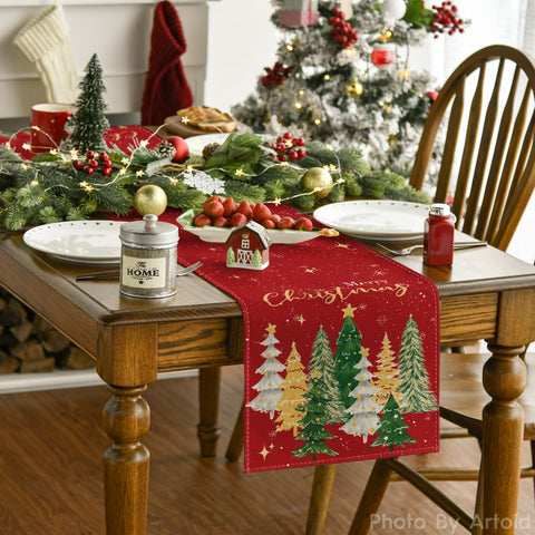 Artoid Mode durable polyester runner protects surfaces during meals