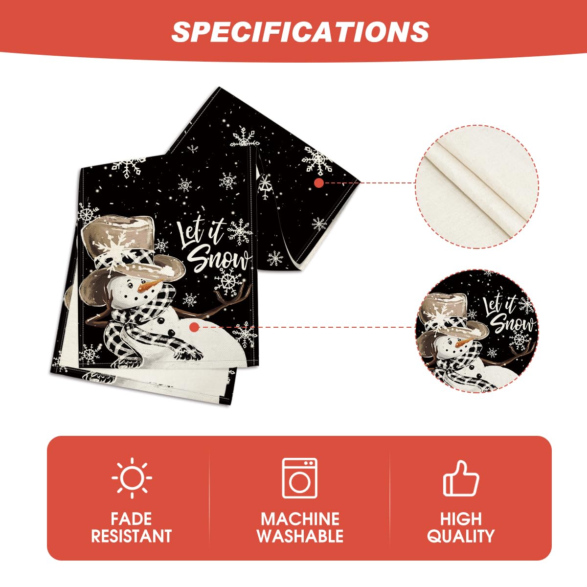 Artoid Mode durable 100% polyester table runner withstands daily use in busy homes.