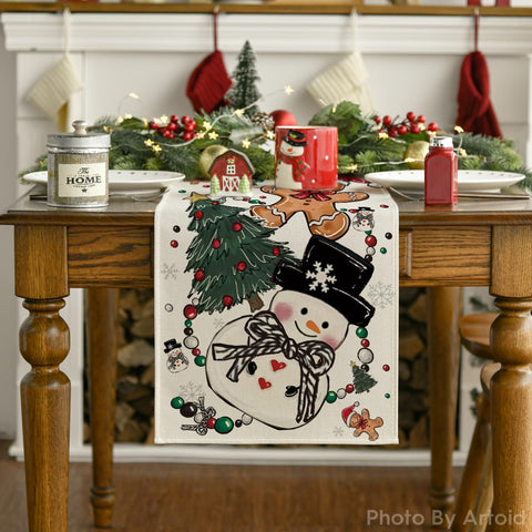Artoid Mode Durable polyester table runner protects surfaces from heat and spills.