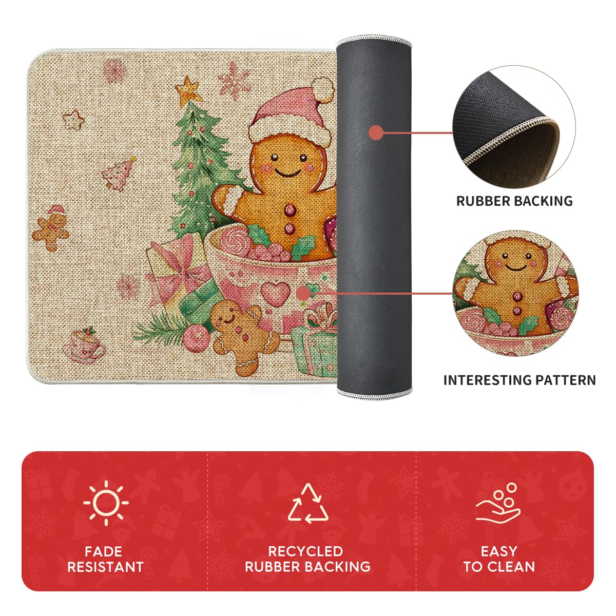 Artoid Mode candy-gingerbread-man pattern brightens entryways and kitchens
