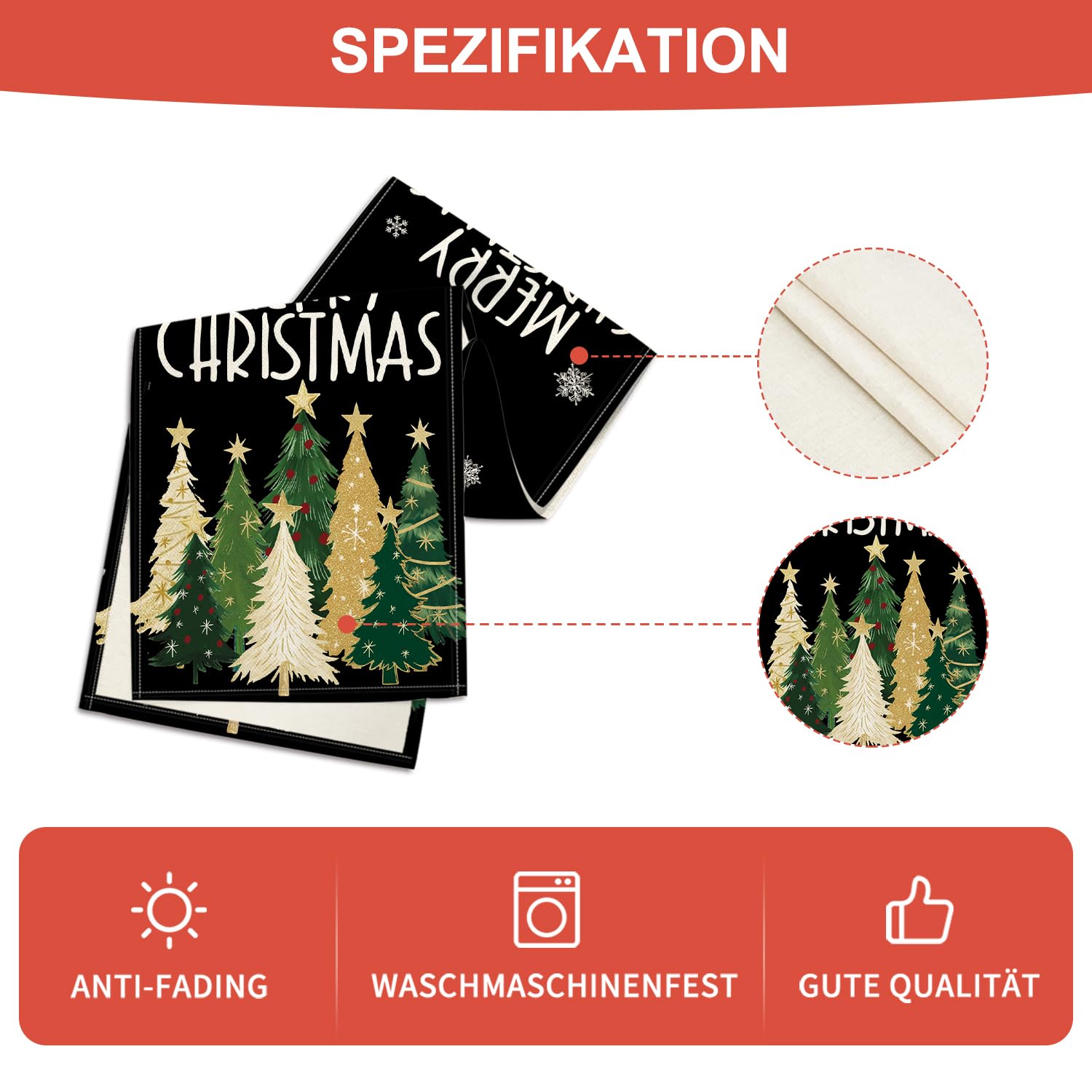 Artoid Mode easy care runner washes clean and dries flat.