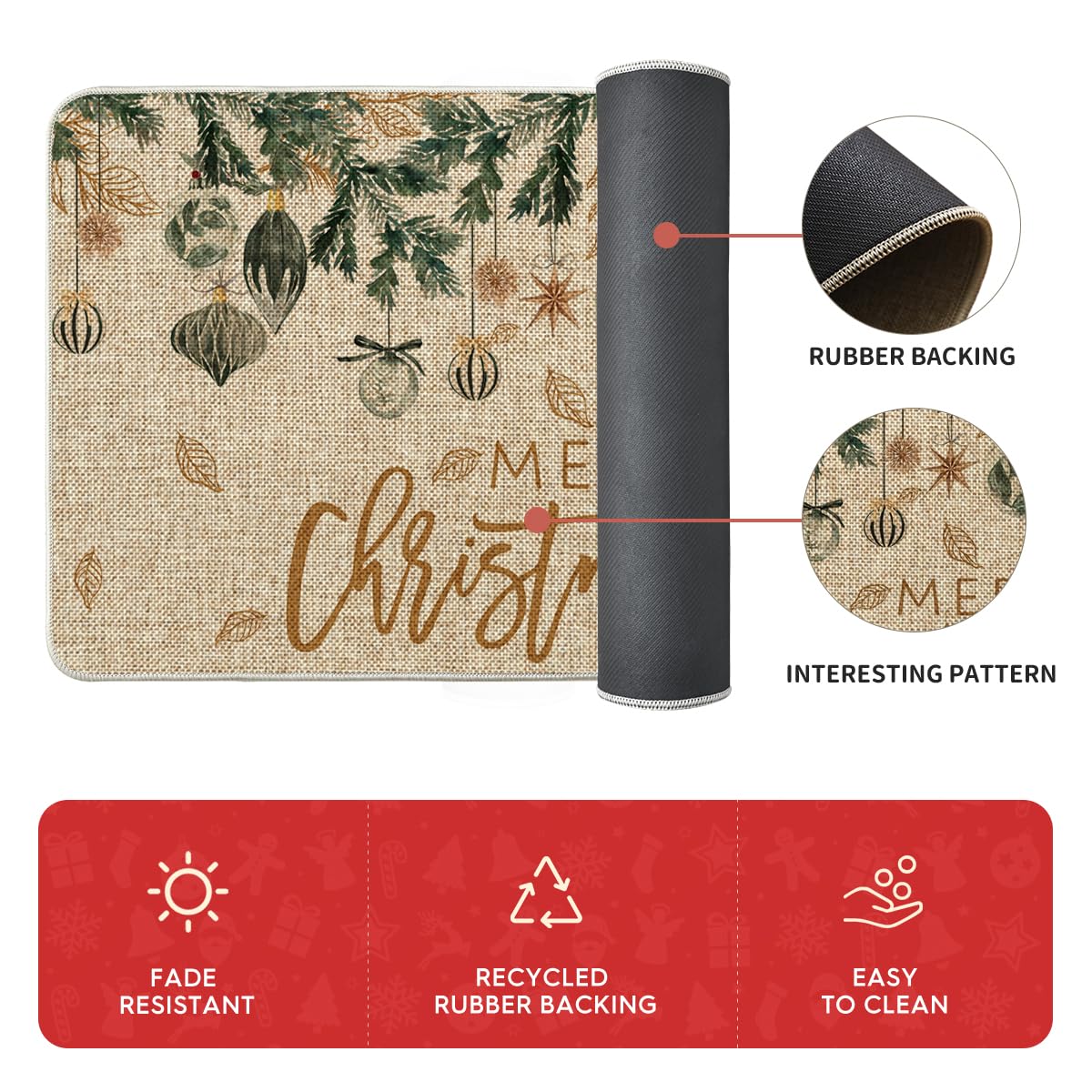 Artoid Mode easy-clean kitchen mat ready to rinse or wipe down