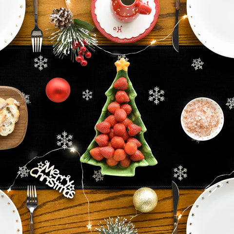 Artoid Mode easy clean table runner is machine washable for quick cleanup