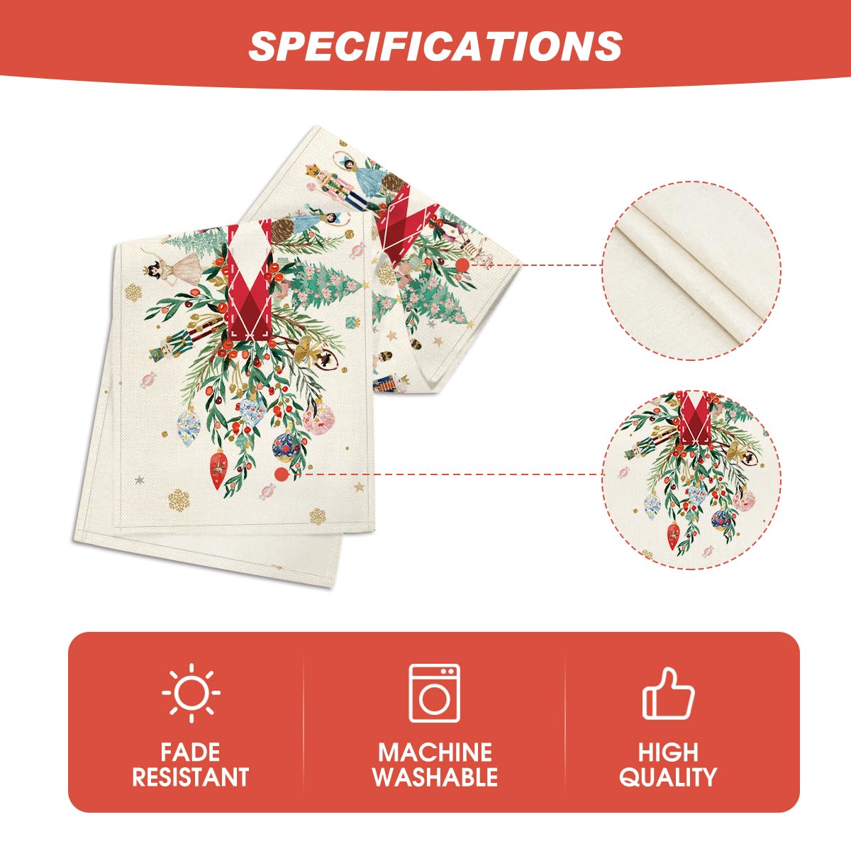 Artoid Mode Easy-care Table Runner cleans quickly and stays like new.