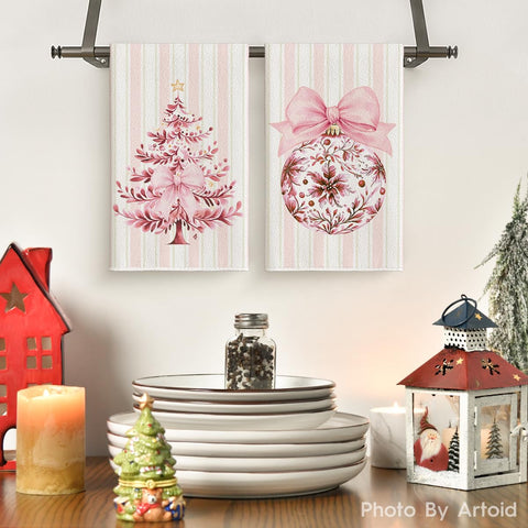 Artoid Mode farmhouse kitchen towels showcase colorful designs while absorbing spills efficiently.
