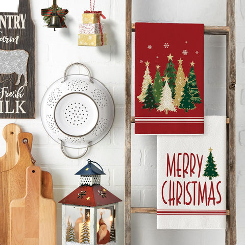 Artoid Mode farmhouse star snowflakes towel adds seasonal flair to daily tasks