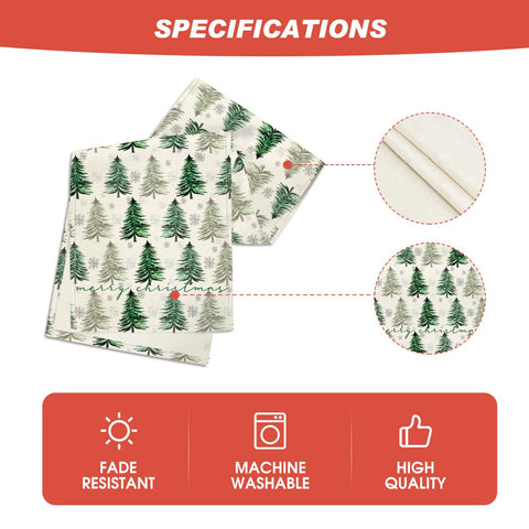 Artoid Mode Xmas Trees Snowflake table runner adds vibrant seasonal decor.