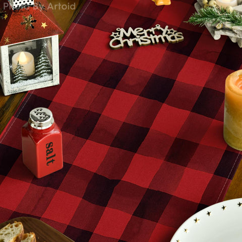 Artoid Mode festive dining setup with table runner on holiday table