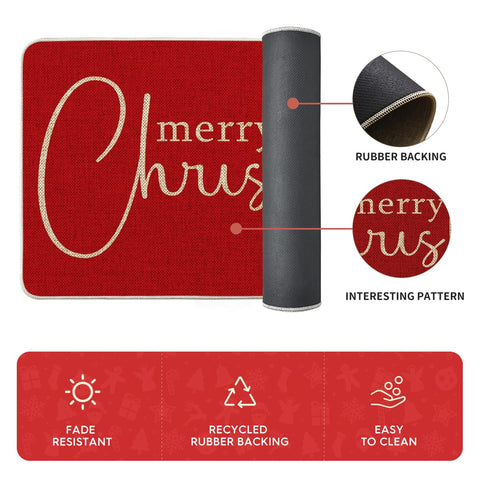 Artoid Mode festive small mat for entryways or counters.
