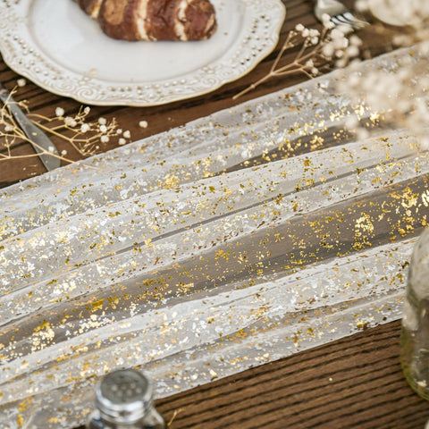 Glitter metallic foil detail adds festive flair to celebrations