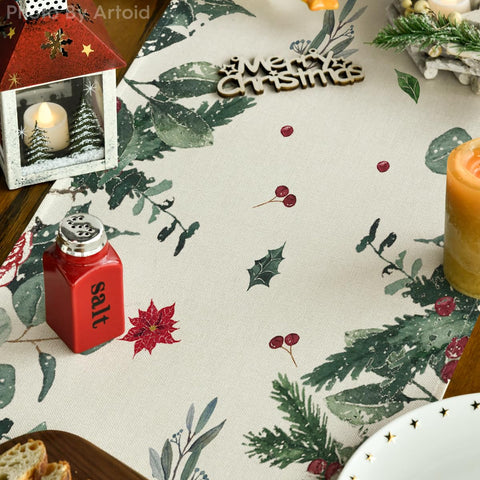 Stitched pattern preserves bright colors for seasonal gatherings and special meals.