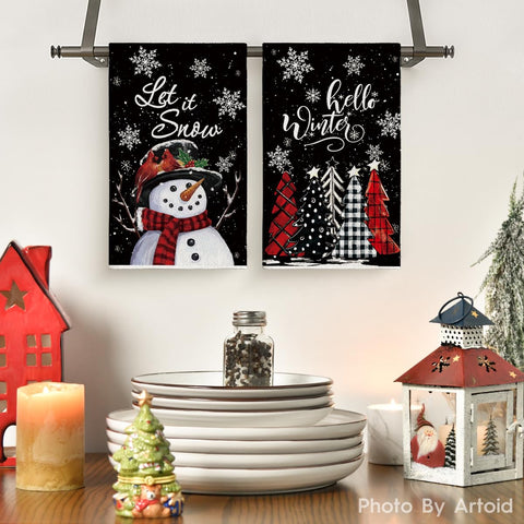 Artoid Mode hello winter towel set adds festive charm while drying.