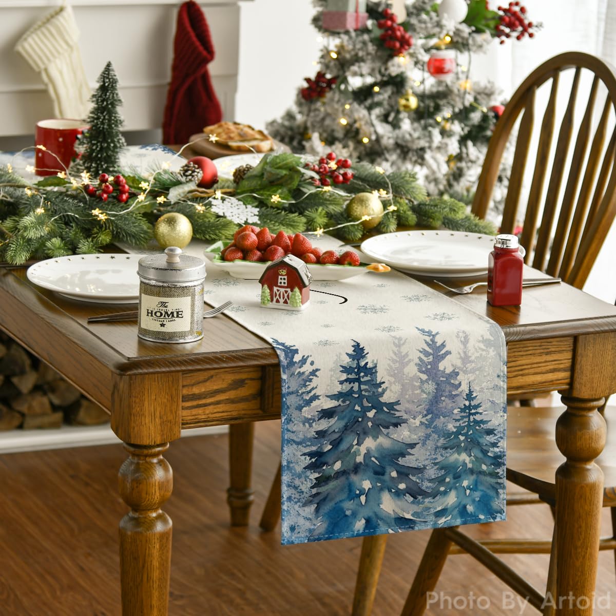 Artoid Mode Hello Winter table runner adds cozy seasonal style