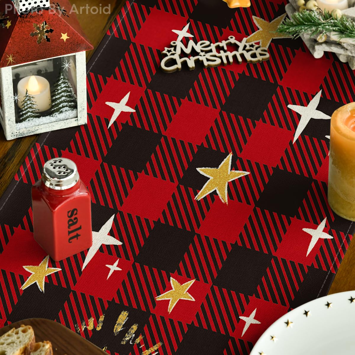 Artoid Mode holiday runner enhances kitchen and dining table decor