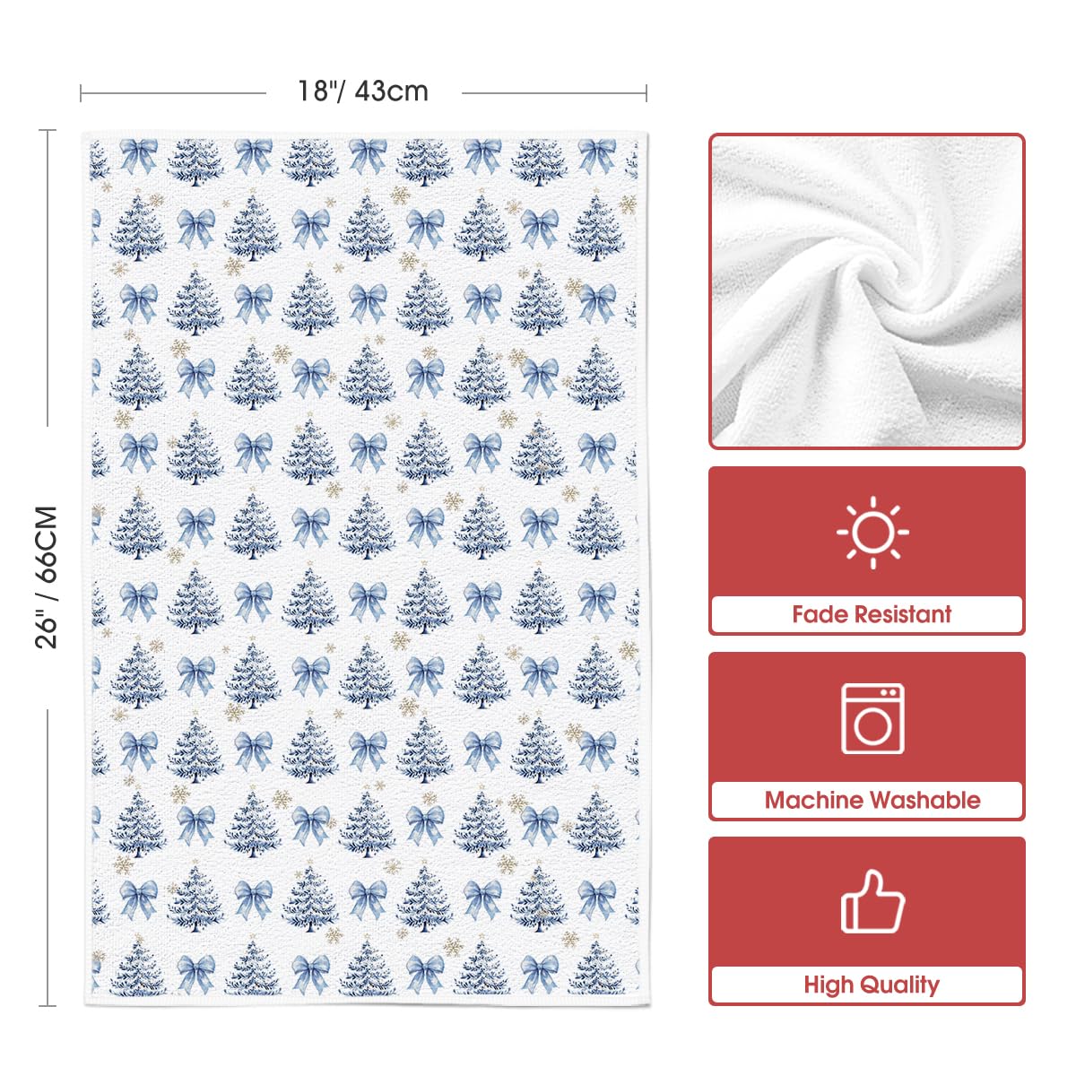 Artoid Mode holiday motif towel enhances seasonal ambiance in the kitchen.