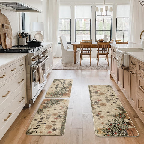 Artoid Mode mats with non-slip backing stay secure on kitchen floors