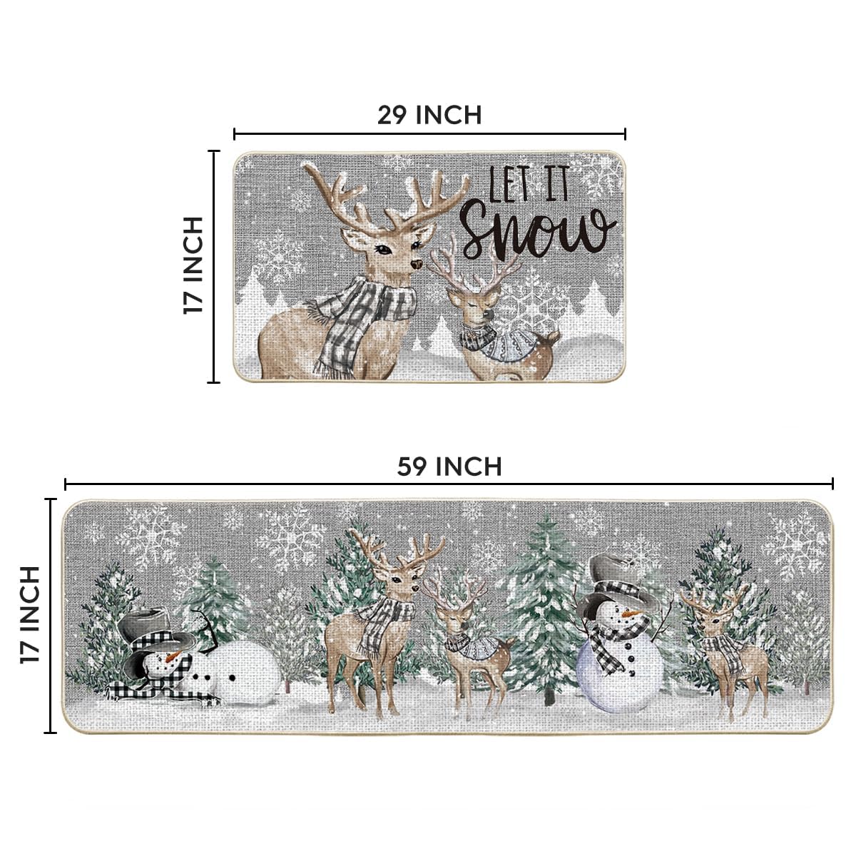 Artoid Mode non-slip back kitchen mat detail for safe, stable placement.