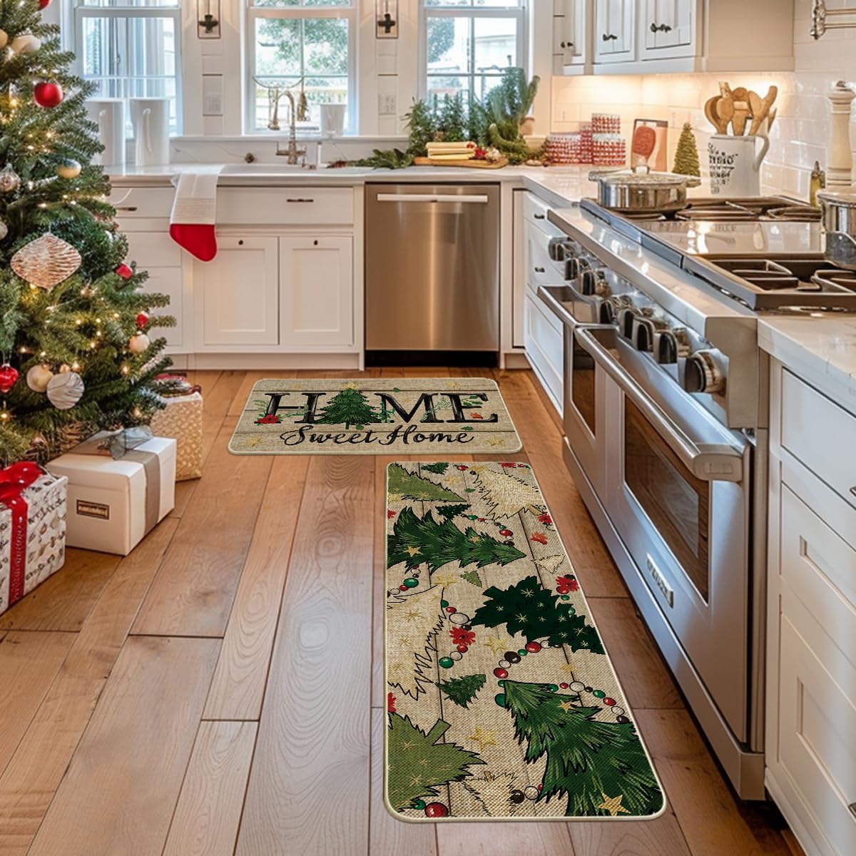 Artoid Mode non-slip kitchen mat back keeps floors safe during cooking.