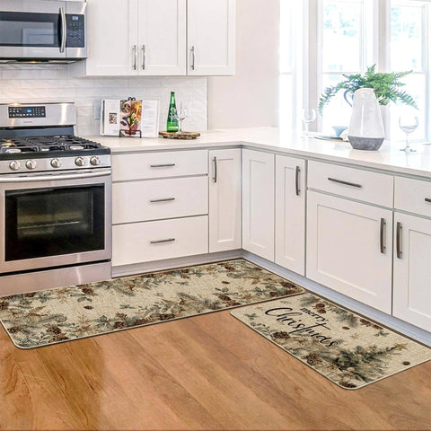 Artoid Mode printed pattern detail highlights festive decor and easy access in busy kitchens.