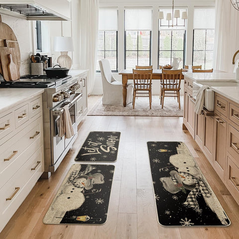 Artoid Mode Let It Snow easy-clean kitchen mat ready for quick maintenance