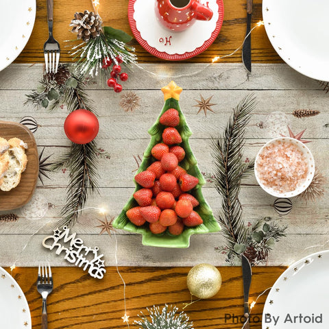 Artoid Mode table runner is machine washable for easy cleanup