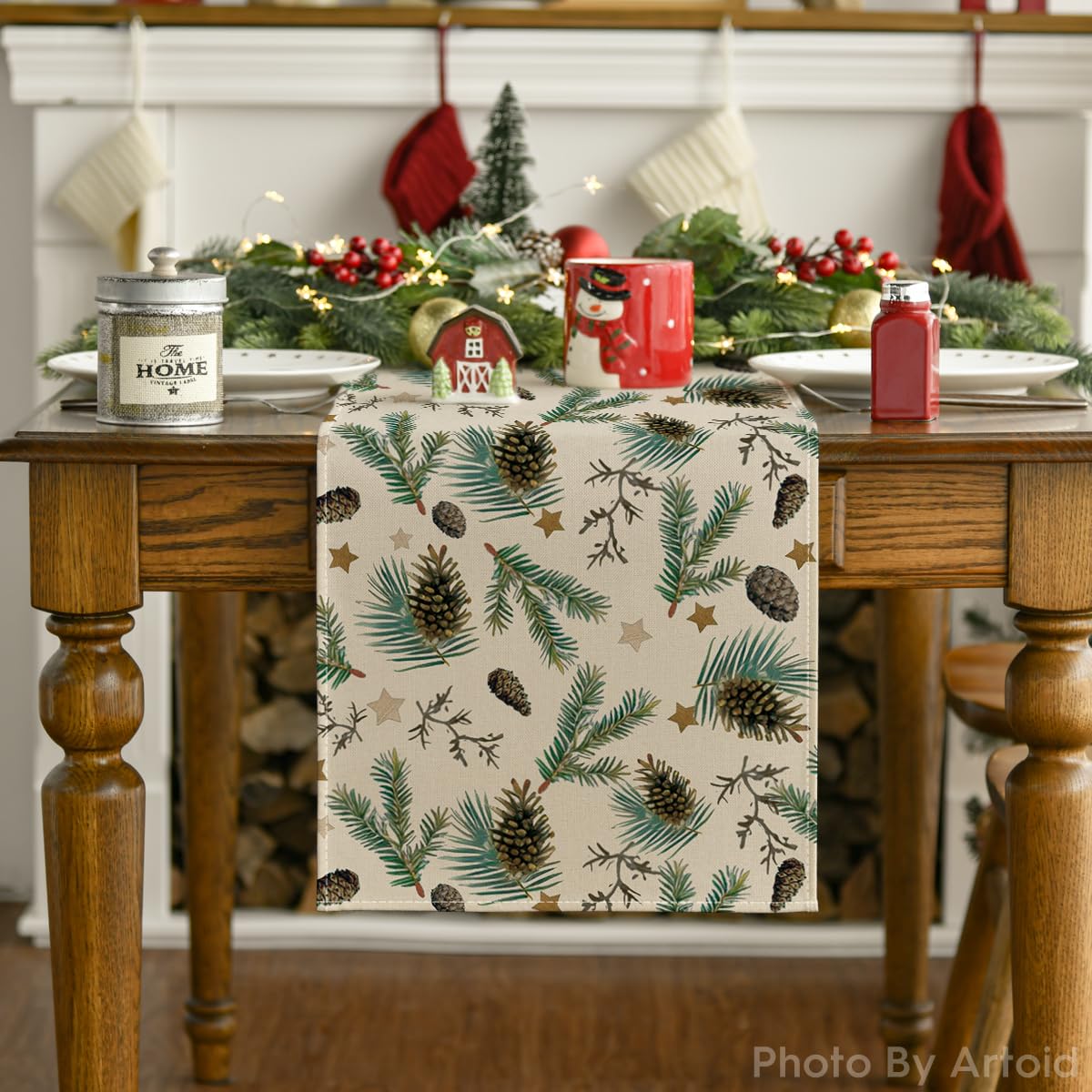 Artoid Mode merry-christmas-table-runner adds seasonal charm while withstanding daily use.