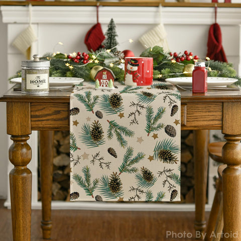 Artoid Mode merry-christmas-table-runner adds seasonal charm while withstanding daily use.