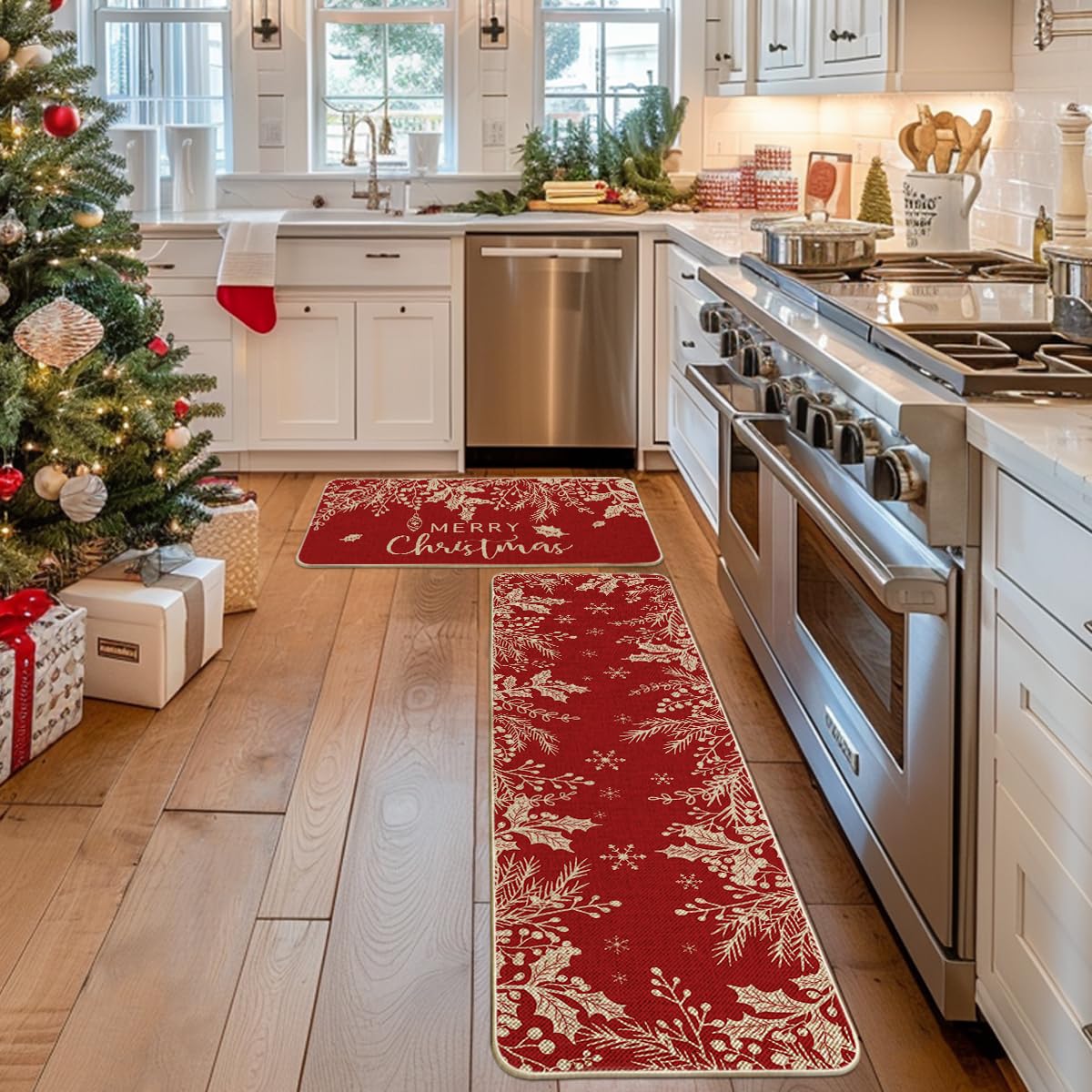 Artoid Mode non-slip backing keeps this kitchen mat in place.