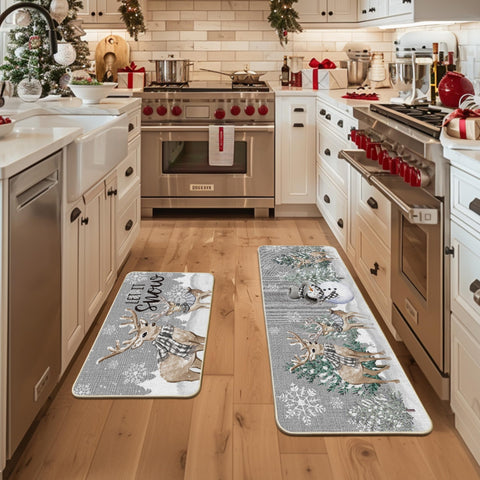 Artoid Mode non-slip back kitchen mat helps prevent slips on slick floors.