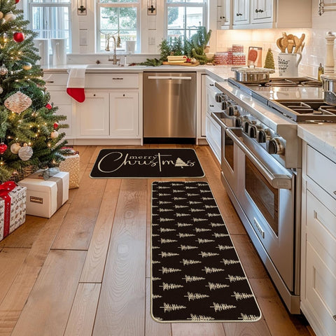 Artoid Mode non-slip rubber backing keeps mats in place on kitchen floors