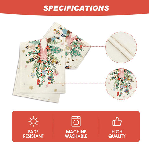 Artoid Mode Nutcracker Floral Holly runner is easy to clean and machine washable.