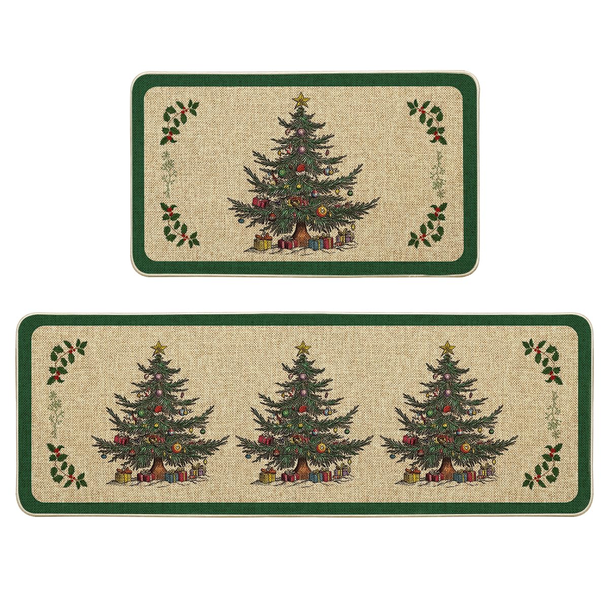 Artoid Mode ornament gift winter kitchen mat 17x29 in festive design boosts entryway charm