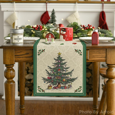 Artoid Mode table runner protects surfaces from heat and spills.