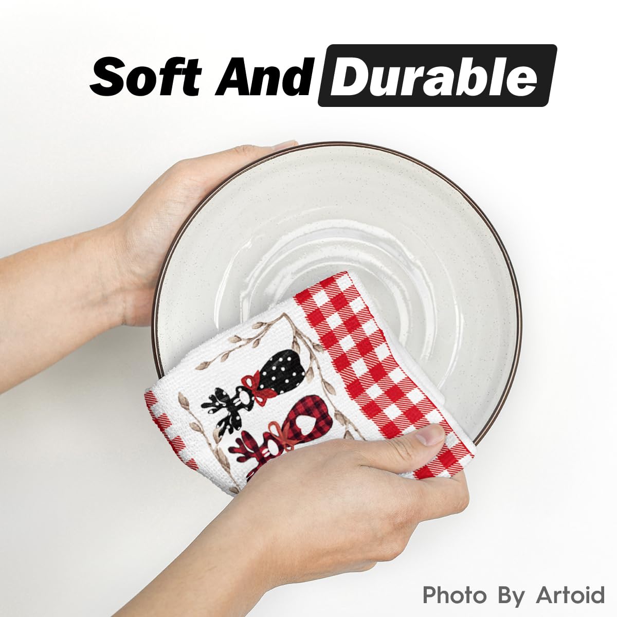 Artoid Mode festive kitchen towel set supports daily cleaning with quick washability