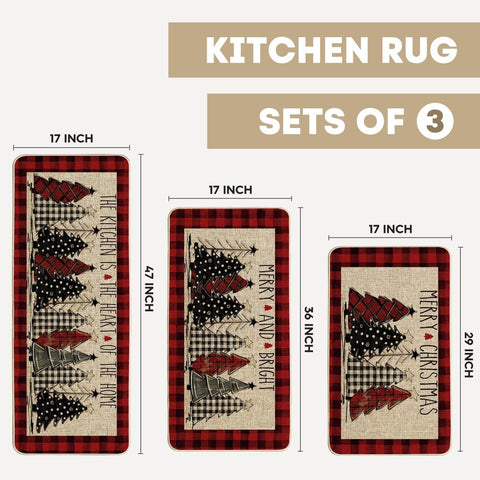 Artoid Mode festive red plaid mats brighten entryway or dining space