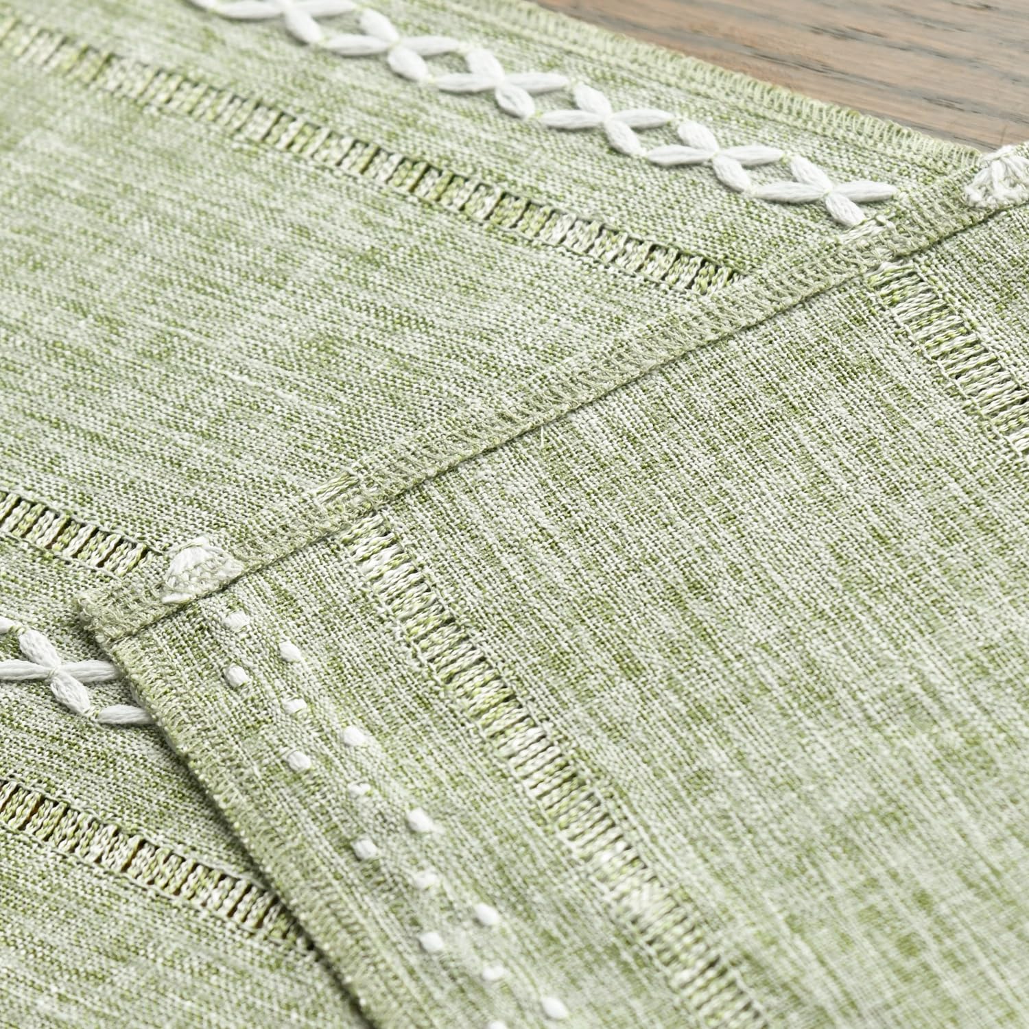 Artoid Mode 13x72 inch table runner shown in casual family meals.