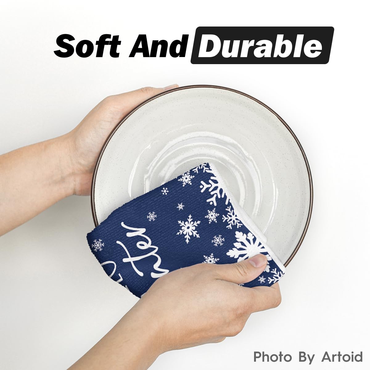 Artoid Mode seasonal decor towels add festive charm to the kitchen