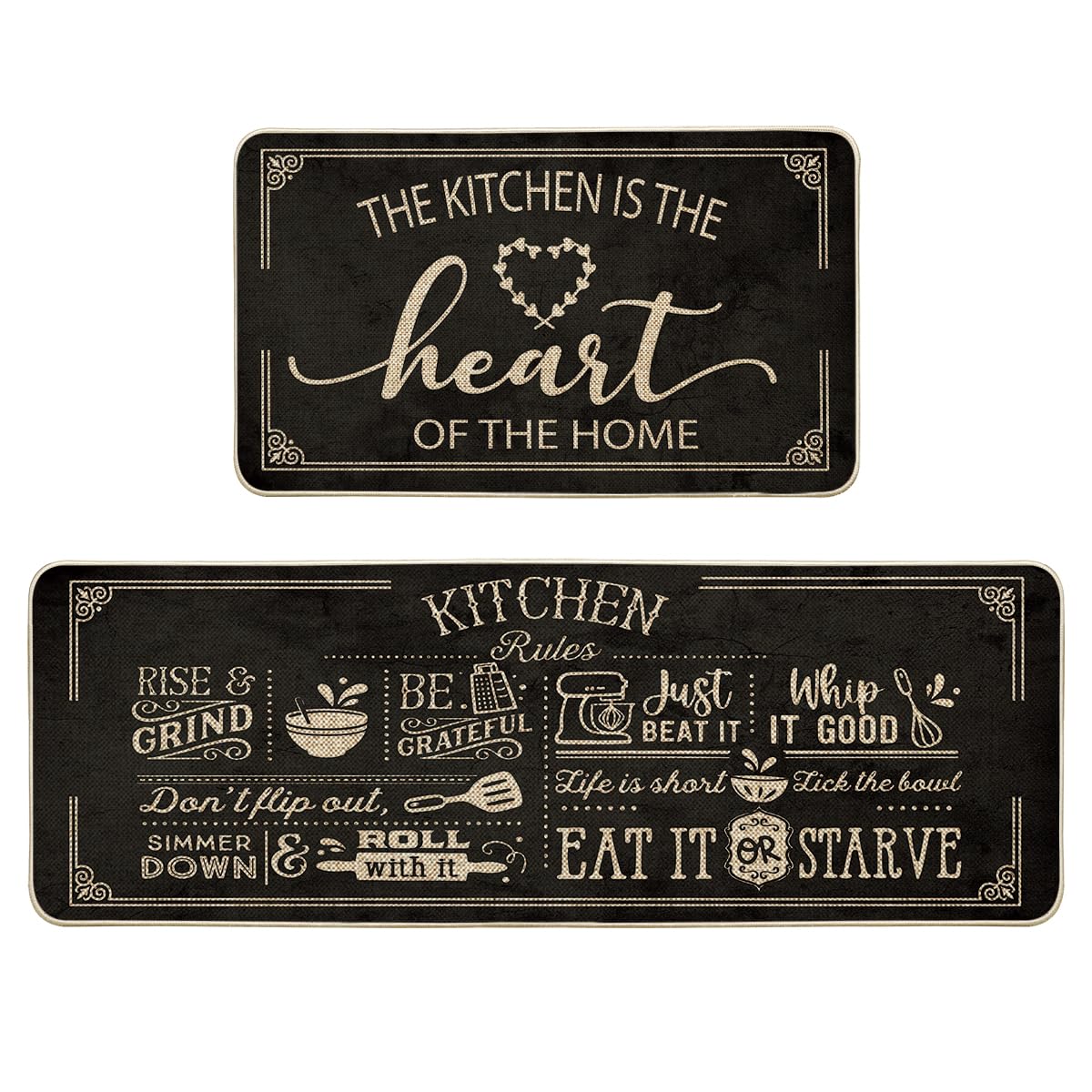 Artoid Mode seasonal kitchen mats add color and floor protection in busy kitchens.